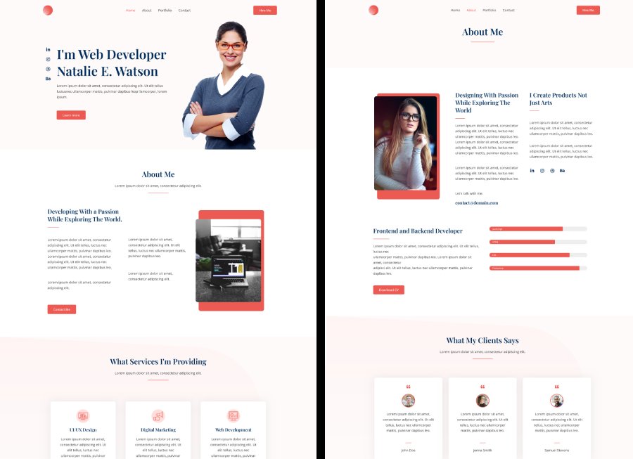 Protfolio theme by Astra